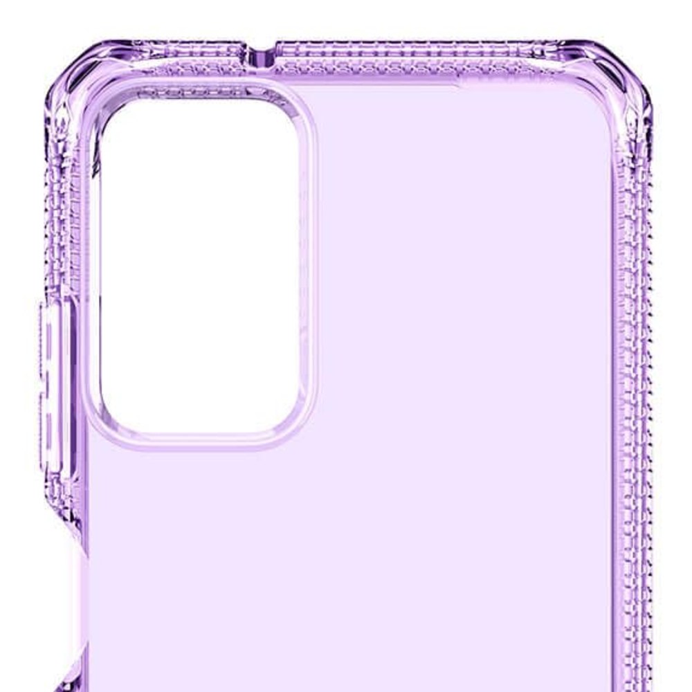 Itskins Spectrum Clear Protective Phone Case Compatible With Galaxy A03s, Slim Hybrid Case, Anti-Yellowing, And Heavy Duty Shockproof Cover, Military Phone Case | Light Purple - 888842315946