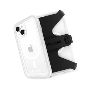 Pelican Voyager - Iphone 15 Plus Case 6.7" [Compatible With Magsafe] [Anti-Yellow] Magnetic Charging Phone Case With Belt Clip Holster Kickstand [18ft Military Grade Drop Protection] - Clear - 840171729580