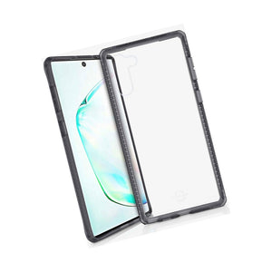 Itskins Hybrid Frost Protective Phone Case Compatible With Galaxy Note10, Slim Hybrid Case, Anti-Yellowing, And Heavy Duty Shockproof Cover, Military Phone Case | Black And Transparent - 4894465437176