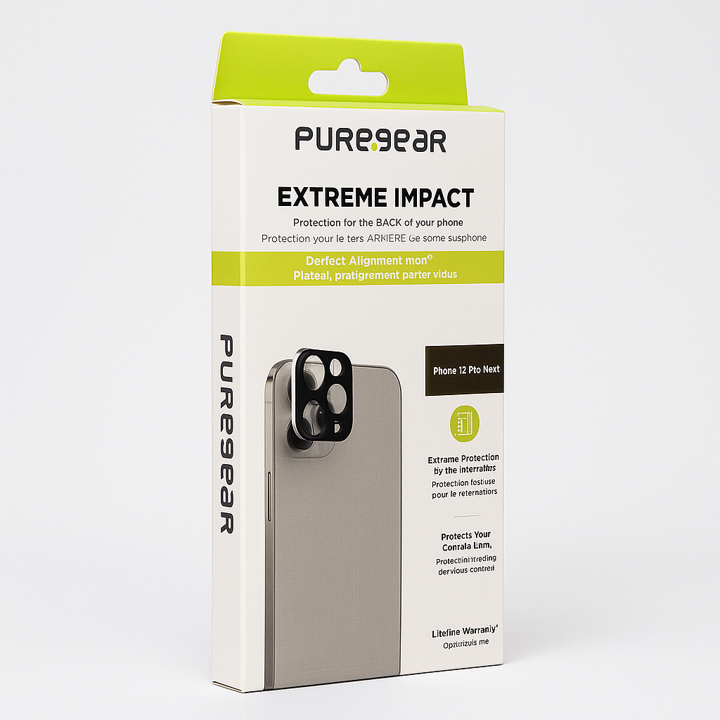 Puregear Extreme Impact Camera/Backside Protector For Iphone 12 Pro Max Clear