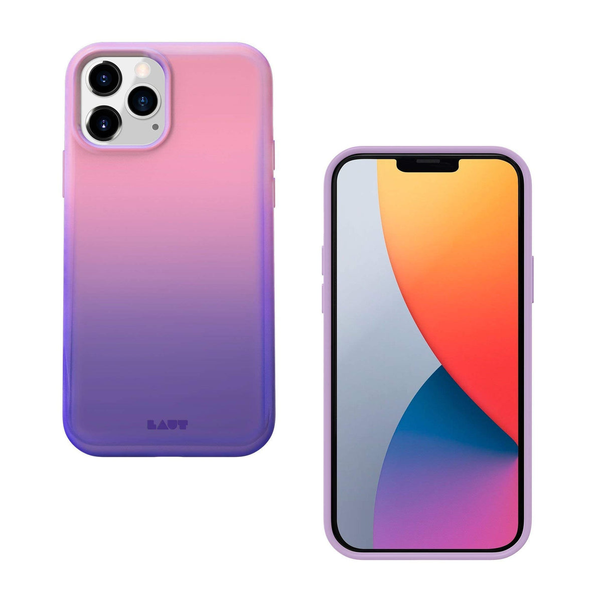 Laut - Huex Fades Case Compatible With Iphone 12 Mini | Holographic Finish | 13ft./4m Impact Protection| Color Fade Design • Lilac - 4895206917834