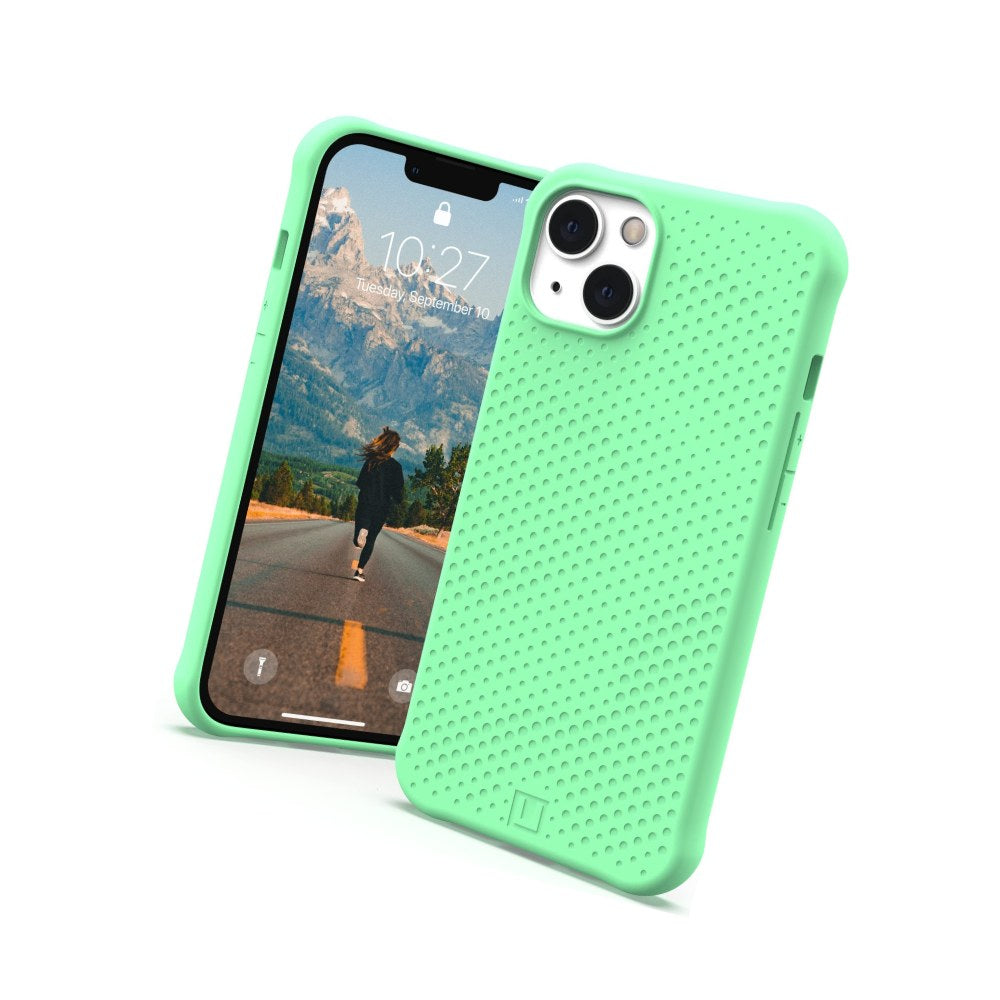 Urban Armor Gear [U By Uag Designed For Iphone 13 Case Green Spearmint Dot Slim Fit Lightweight Stylish Pattern Impact Resistant Antimicrobial Protective Phone Cover, [6.1 Inch Screen] - 810070364588