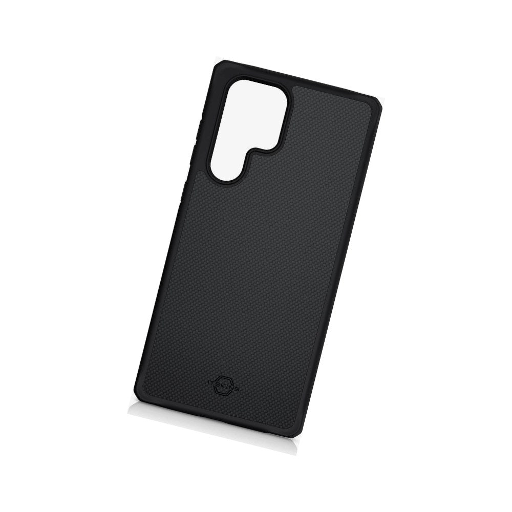 Itskins Hybrid Ballistic Protective Phone Case Compatible With Galaxy S22 Ultra 5g, Slim Hybrid Case, Anti-Slip, Heavy Duty Shockproof Cover, Military Phone Case | Black - 888842685193