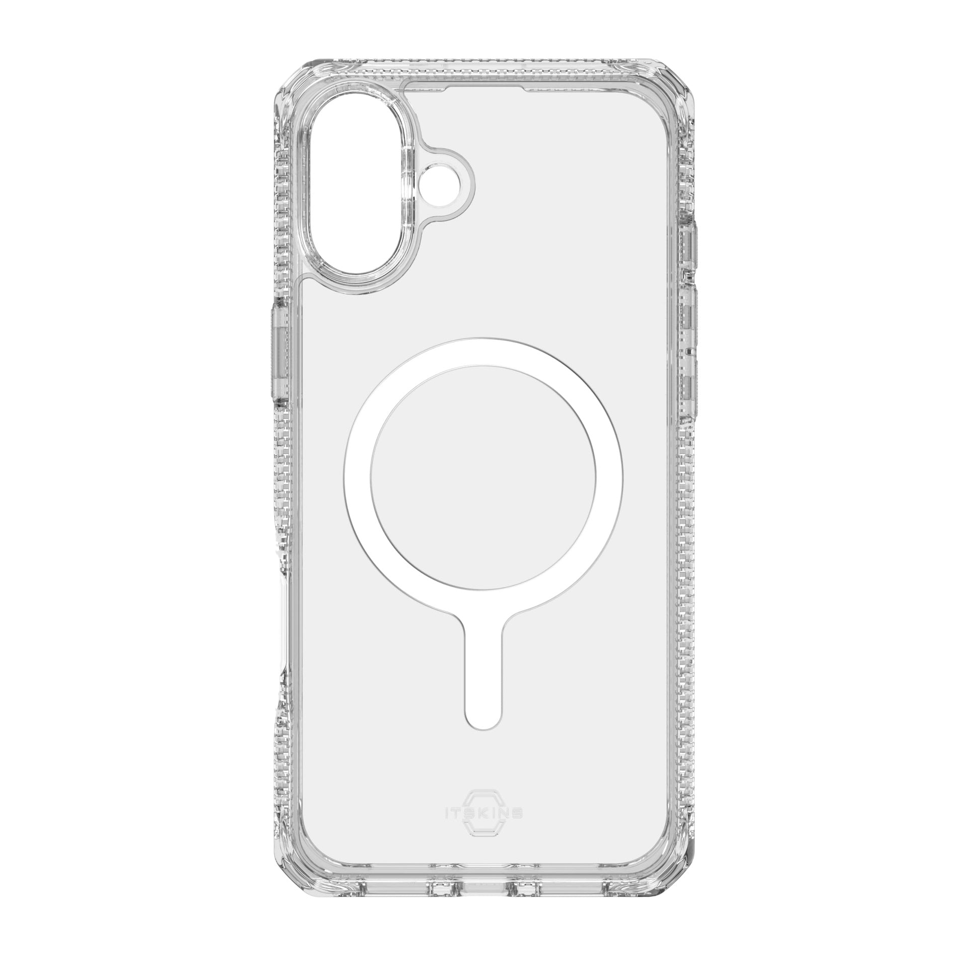 Itskins Hybrid R // Clear Touch Magnetic Protective Phone Case For Iphone 16, Compatible With Magsafe, Slim Hybrid Case, Anti-Yellowing, Military Shockproof Cover - Transparent - 888842403520