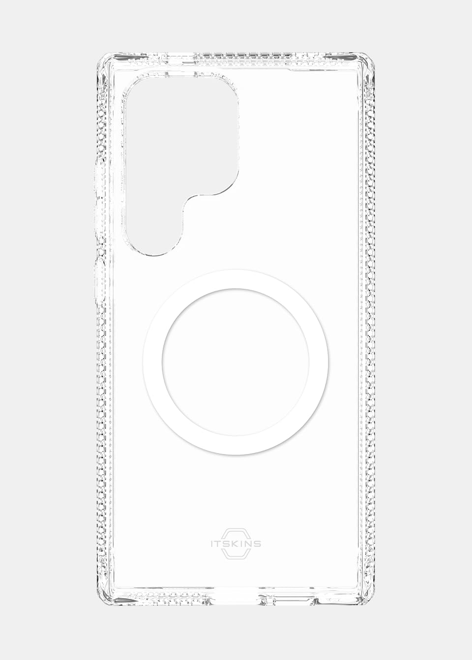 Itskins Hybrid R // Clear Magnetic Protective Phone Case For Galaxy S25 Ultra, Compatible With Magsafe, Anti-Yellowing Cell Phone Cover, Military Grade Protective Bumper - Transparent - 888842691231