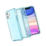 Itskins Spectrum Clear Protective Phone Case Compatible With Apple Iphone 11, Slim Hybrid Case, Anti-Yellowing, And Heavy Duty Shockproof Cover, Military Phone Case | Light Blue - 4894465277000