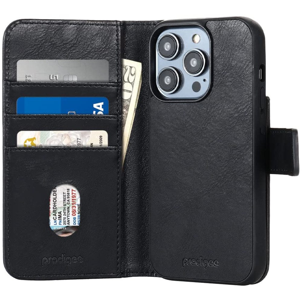 Prodigee Iphone 15 Pro Max Folio + Mag Wallet|Card And Money Holder 2 In 1| Stand Flip Cover|Droptested |Dual Layer Cover| Wireless Charging Compatible| Shockproof |6.7 Inch | - 810023954712