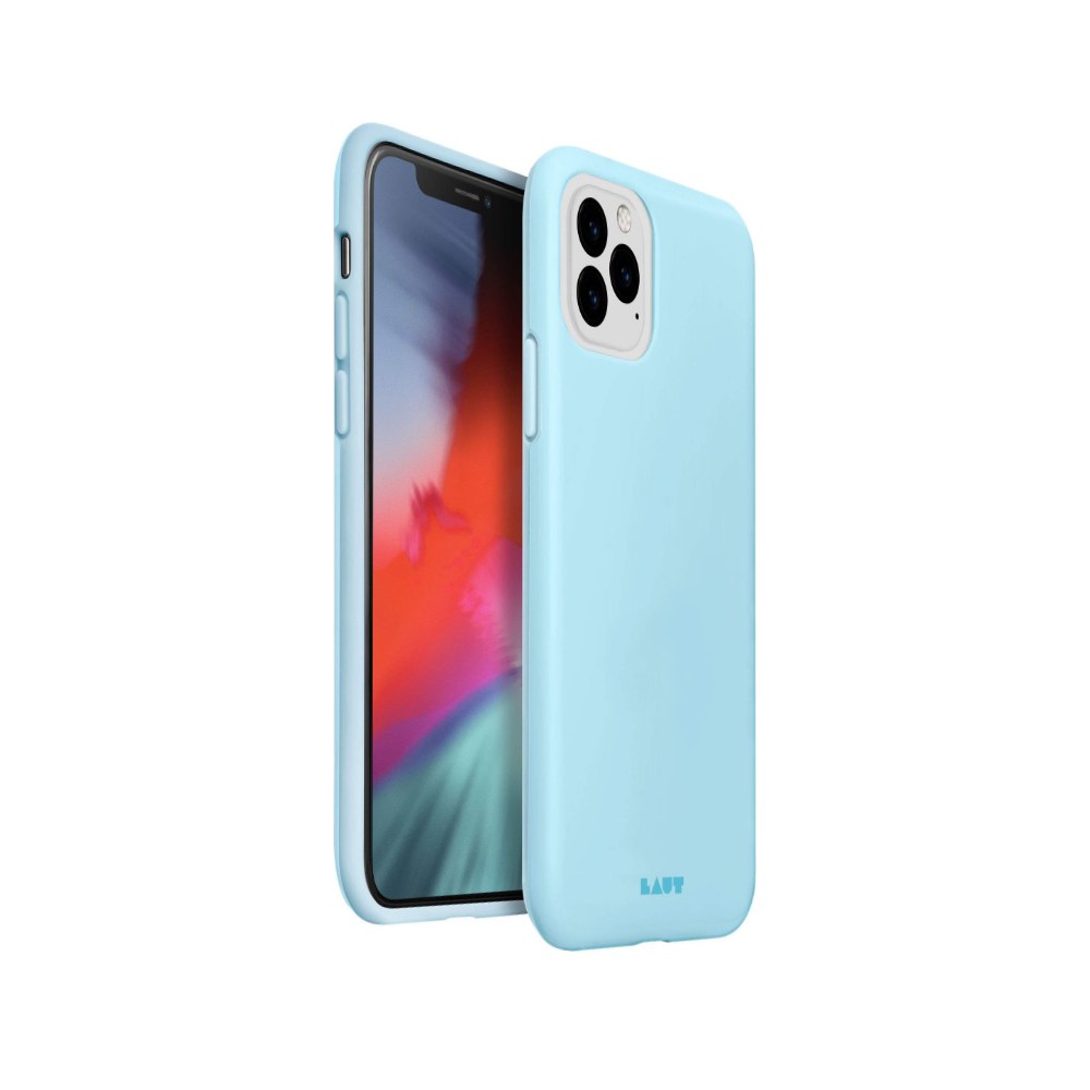 Laut | Huex Pastels For Iphone 11 Pro Max| Refreshing Pastel Colors | Air Frame Technology | 13ft./ 4m Impact Protection | Easy To Snap On & Off | Qi Wireless Charger Compatible • Baby Blue - 4895206911344