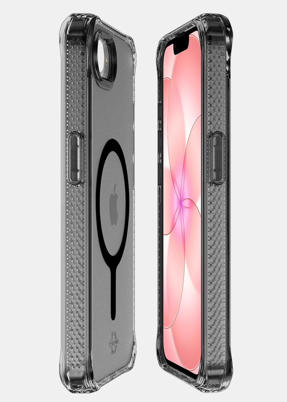 Itskins Hybrid R // Vapor Magnetic Matte Protective Phone Case For Iphone 17e / 16e, Compatible With Magsafe, Slim Military Shockproof Phone Case, Slim Hybrid Cover - Smoke - 888842903402