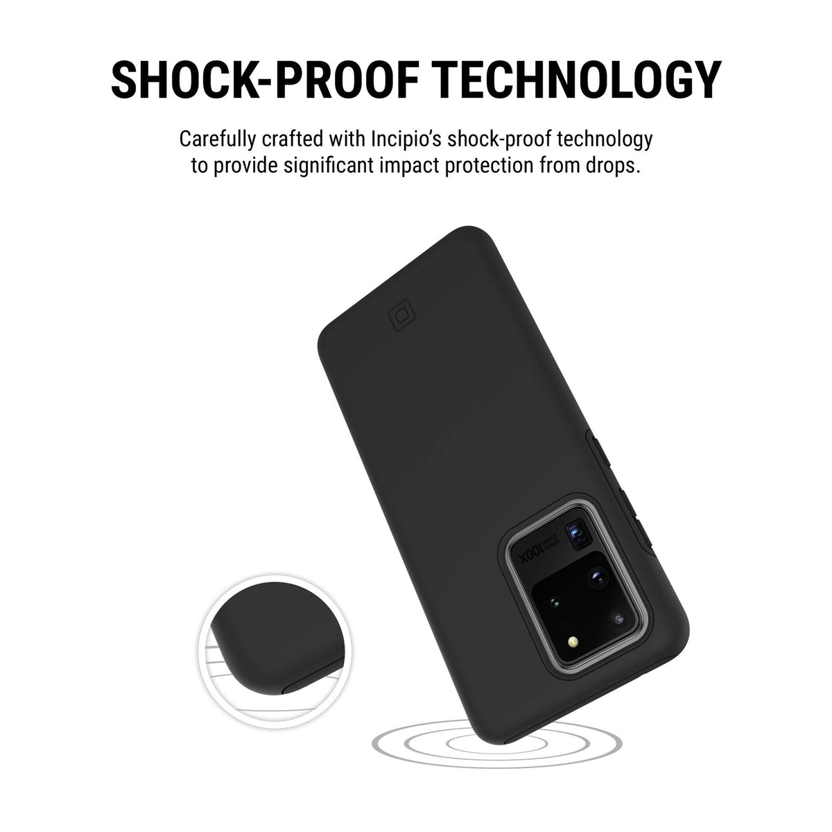 Incipio Dualpro Case For Samsung Galaxy - Samsung Certified Protective Case, Black, S20 Ultra, Sa-1039-Blk - 191058111616