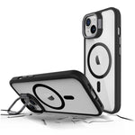 Prodigee Iphone 15 Kickit Black + Mag |Drop Tested Kickstand |Soft Matte Pink Dual Layer Cover| Wireless Charging Compatible| Shockproof |Scratch Resistant | 6.1 Inch | - 810023955207
