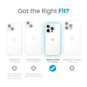 Speck Magsafe Case For Iphone 15 Pro - Drop & Camera Protection, Clear Phone Case, Wireless Charging Compatible, Fits All 6.1 Inch Models - Clear/Clear - 840168535309
