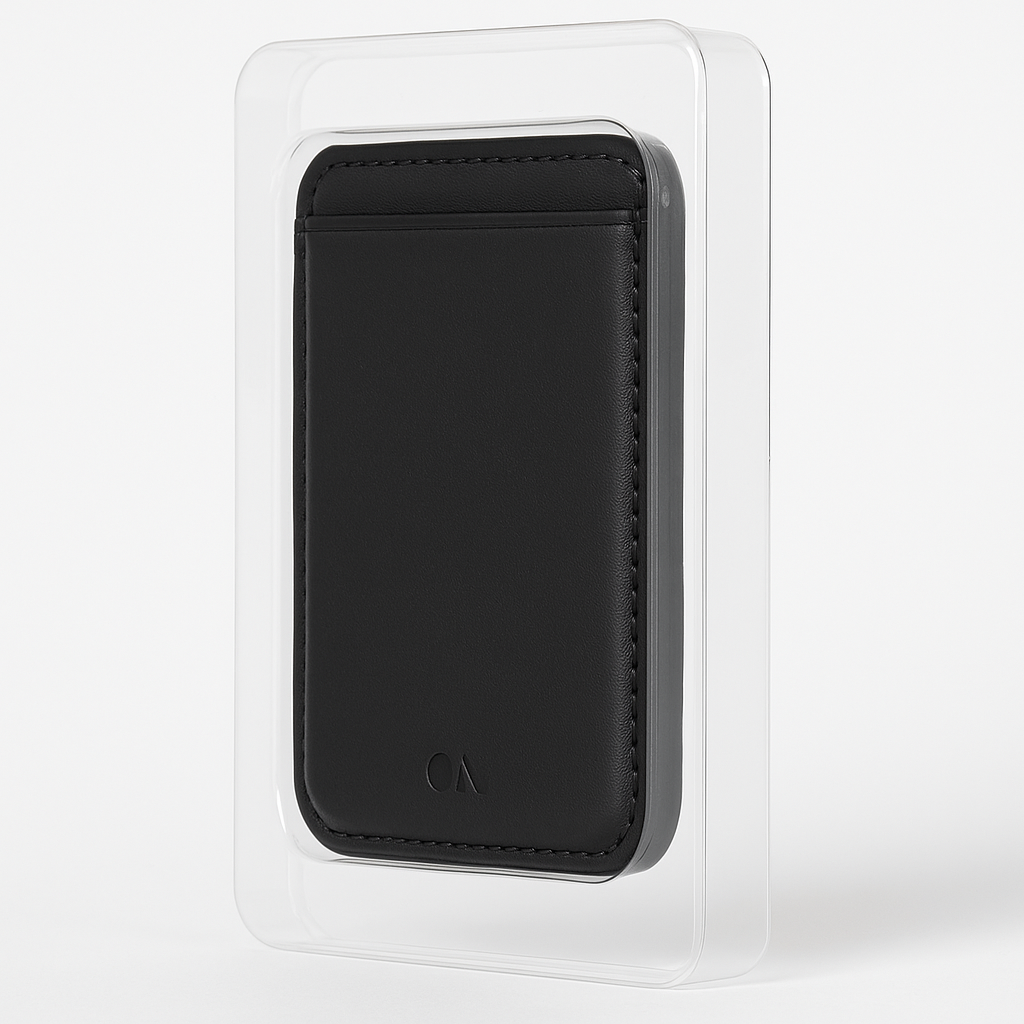Casemate Magnetic Wallet For MagSafe iPhones Vegan Leather Card Holder Black