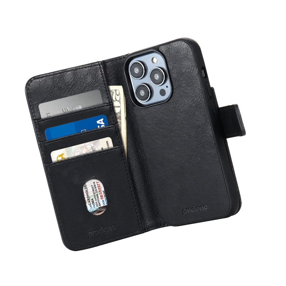 Prodigee Iphone 15 Pro Max Folio + Mag Wallet|Card And Money Holder 2 In 1| Stand Flip Cover|Droptested |Dual Layer Cover| Wireless Charging Compatible| Shockproof |6.7 Inch | - 810023954712