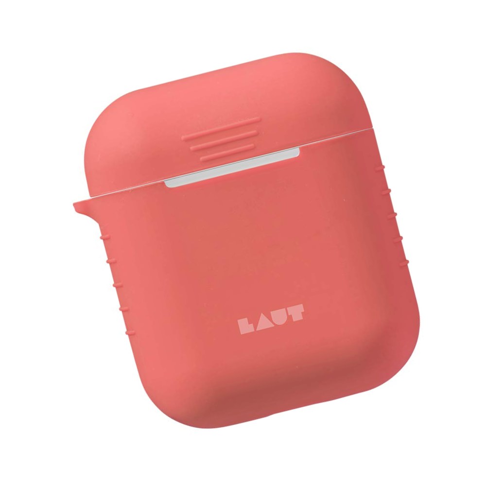 Laut - Pod For Airpods Charging Case | Slim Protective | Silicone Rubber | Easy Grip | Anti-Scratch (Coral (Pink)) - 4895206906081