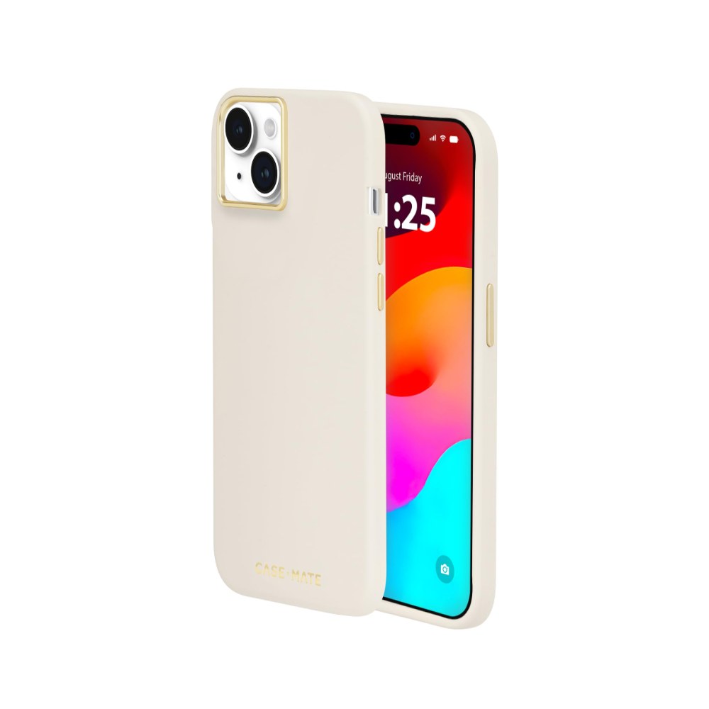 Case Mate iPhone 15 Plus Beige Silicone MagSafe Shockproof Case