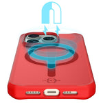 Itskins Hybrid R // Frost - High-Impact Hybrid Matte Case For Iphone 15 Pro, Compatible With Magsafe, Protective Military Shockproof Cover, Slim Phone Case - Red - 888842816481