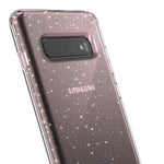 Speck Products Presidio Clear+Glitter Samsung Galaxy S10 Plus Case, Glitter Bella Pink With Gold Glitter/Bella Pink (124610-6603) - 201142