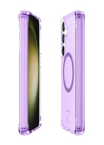 Itskins Hybrid R // Vapor Magnetic Matte Protective Phone Case For Galaxy S25, Compatible With Magsafe, Anti-Yellowing Cell Phone Cover, Military Grade Protective Bumper - Light Purple - 888842830470