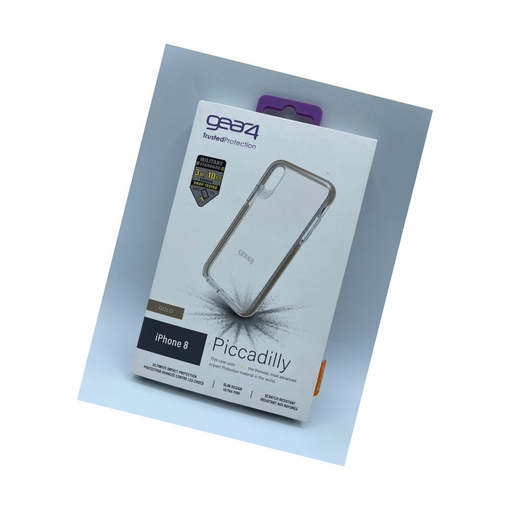 Gear4 Ic8picgld Piccadilly Clear Case With Advanced Impact Protection [ Protected By D3o ], Slim, Tough Design For Iphone X/Xs Â€“ Gold, Piccadilly, Piccadilly - Gold - 4895200203605