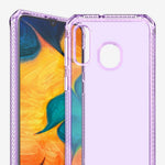 Itskins Spectrum Clear Protective Phone Case Compatible With Galaxy A20 / Galaxy A30, Slim Hybrid Case, Anti-Yellowing, And Heavy Duty Shockproof Cover, Military Phone Case - Light Purple - 4894465043186