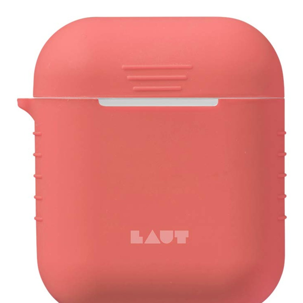 Laut - Pod For Airpods Charging Case | Slim Protective | Silicone Rubber | Easy Grip | Anti-Scratch (Coral (Pink)) - 4895206906081