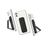 Clckr Phone Grip And Expanding Stand, Universal Phone Grip Holder With Multiple Viewing Angles For Iphone, Samsung, Phones, Tablets And Many More, Smooth Black - 8718846078566