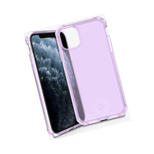 Itskins Spectrum Clear Protective Phone Case Compatible With Apple Iphone 11 Pro Max, Slim Hybrid Case, Anti-Yellowing, And Heavy Duty Shockproof Cover, Military Phone Case | Light Purple - 4894465759698