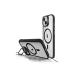 Prodigee Iphone 15 Kickit Black + Mag |Drop Tested Kickstand |Soft Matte Pink Dual Layer Cover| Wireless Charging Compatible| Shockproof |Scratch Resistant | 6.1 Inch | - 810023955207