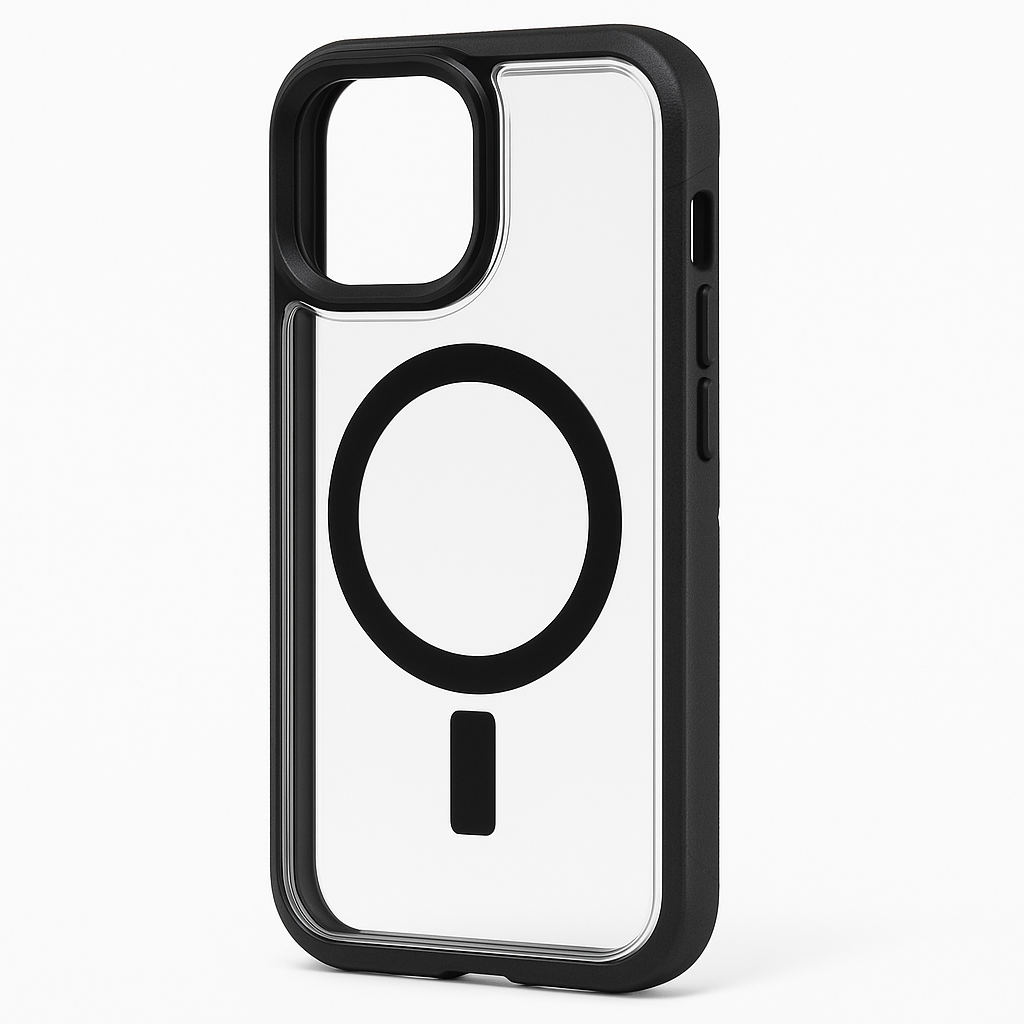 Otterbox Iphone 16e, 15, 14, & 13 Defender Series Xt Clear Case - Dark Side (Black/Clear), Screenless, Rugged , Snaps To Magsafe, Lanyard Attachment (Ships In Polybag) - 840304737024