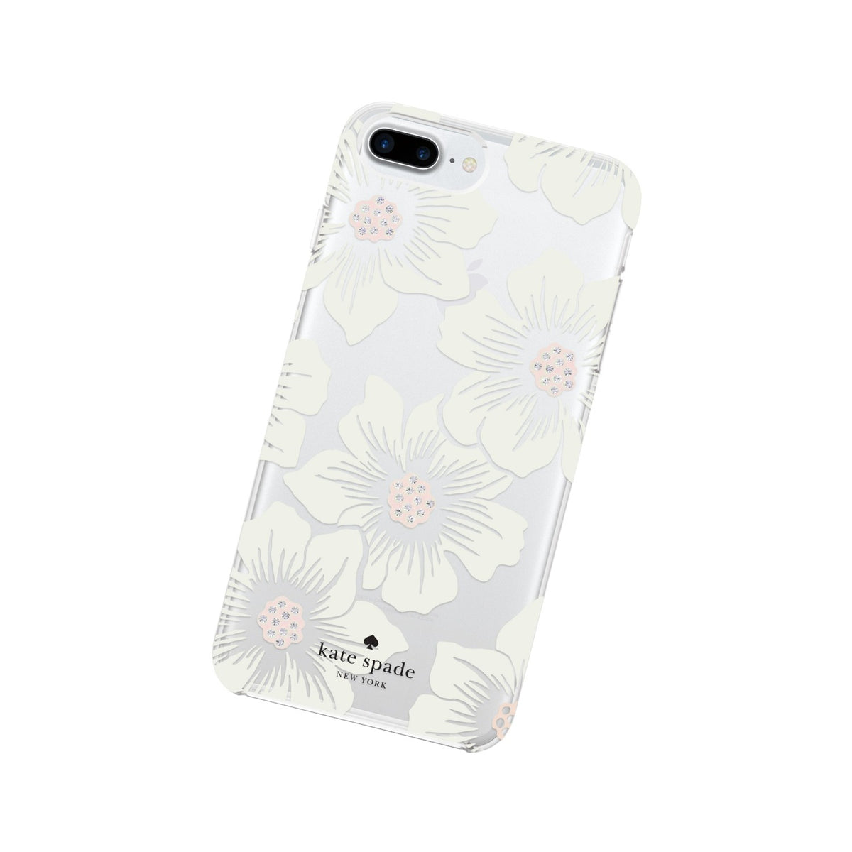 Incipio Apple Iphone 6 Plus/6s Plus/7 Plus/8 Plus Kate Spade Hard-Shell Case - Hollyhock Floral Clear/Cream With Stones - 191058038753