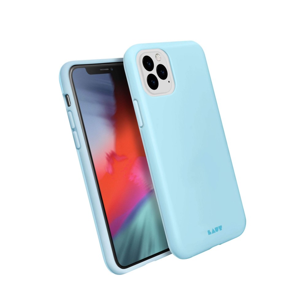 Laut | Huex Pastels For Iphone 11 Pro Max| Refreshing Pastel Colors | Air Frame Technology | 13ft./ 4m Impact Protection | Easy To Snap On & Off | Qi Wireless Charger Compatible • Baby Blue - 4895206911344
