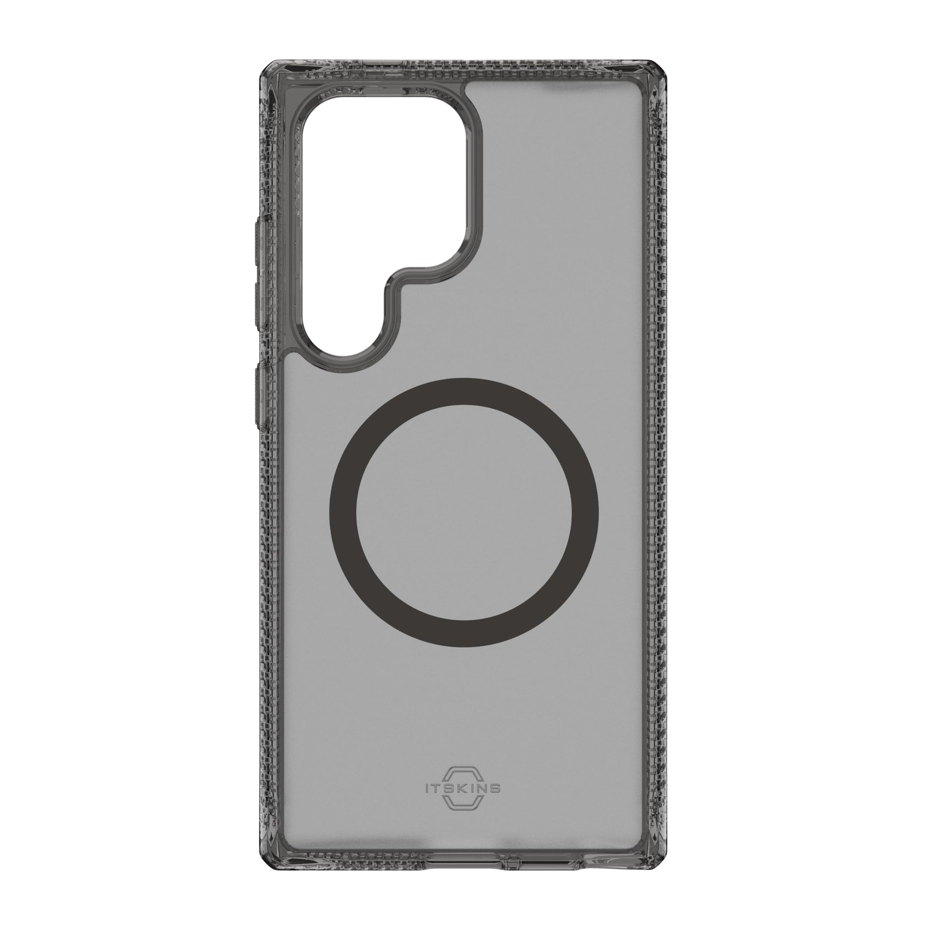 Itskins Hybrid R // Vapor Magnetic Matte Protective Phone Case For Galaxy S25 Ultra, Compatible With Magsafe, Anti-Yellowing Cell Phone Cover, Military Grade Protective Bumper - Smoke - 888842831910