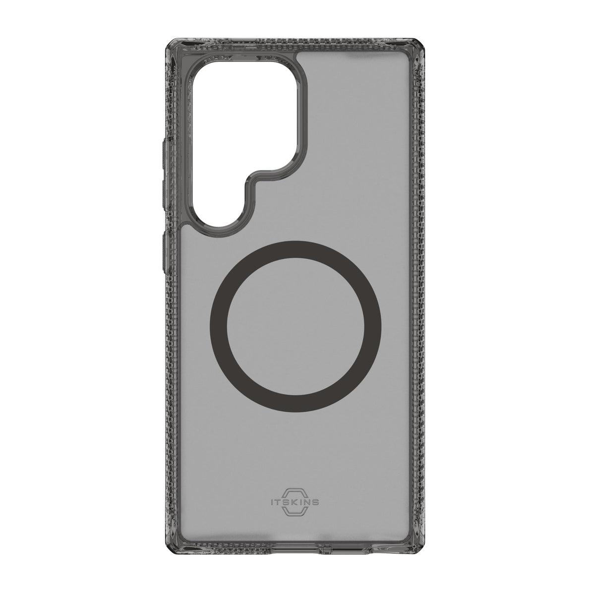 Itskins Hybrid R // Vapor Magnetic Matte Protective Phone Case For Galaxy S25 Ultra, Compatible With Magsafe, Anti-Yellowing Cell Phone Cover, Military Grade Protective Bumper - Smoke - 888842831910