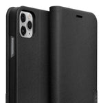 Laut - Prestige Folio Case Compatible With Iphone 12 Pro Max | 2x Internal Card Slots | Saffiano Vegan Leather | Flip Stand Function - Black - 4895206918602