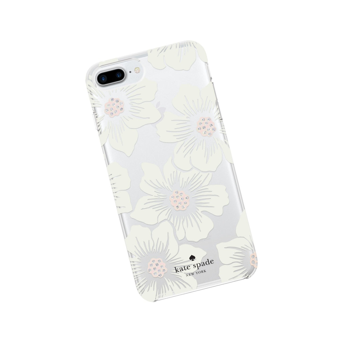 Incipio Apple Iphone 6 Plus/6s Plus/7 Plus/8 Plus Kate Spade Hard-Shell Case - Hollyhock Floral Clear/Cream With Stones - 191058038753