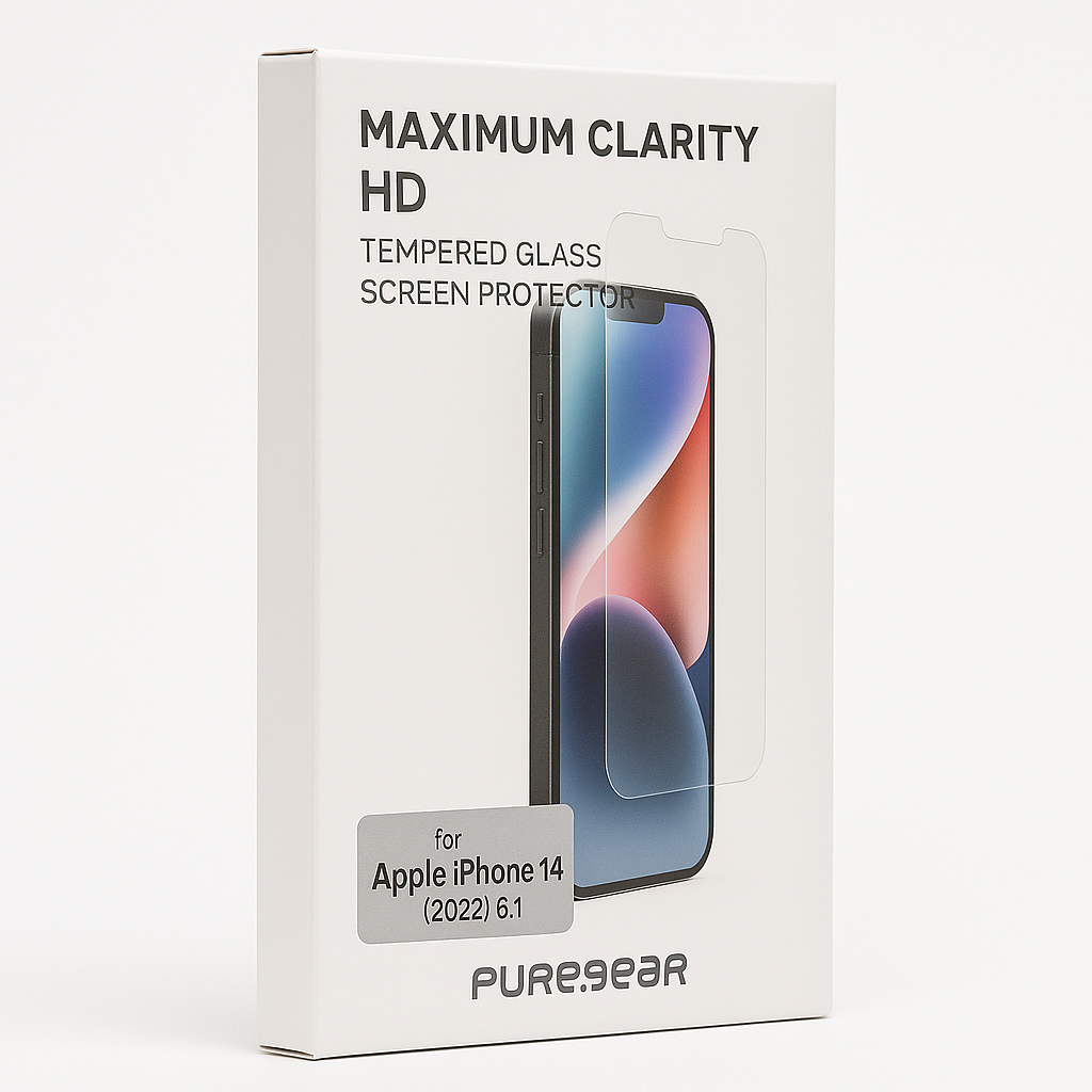 Puregear Maximum Clarity Hd Tempered Glass Screen Protector For Apple Iphone 13 / 13 Pro / 14 (2022) 6.1", Touch + Precision, Case Friendly Fit, Lifetime Replacement (Self Alignment Installation Tray Included)