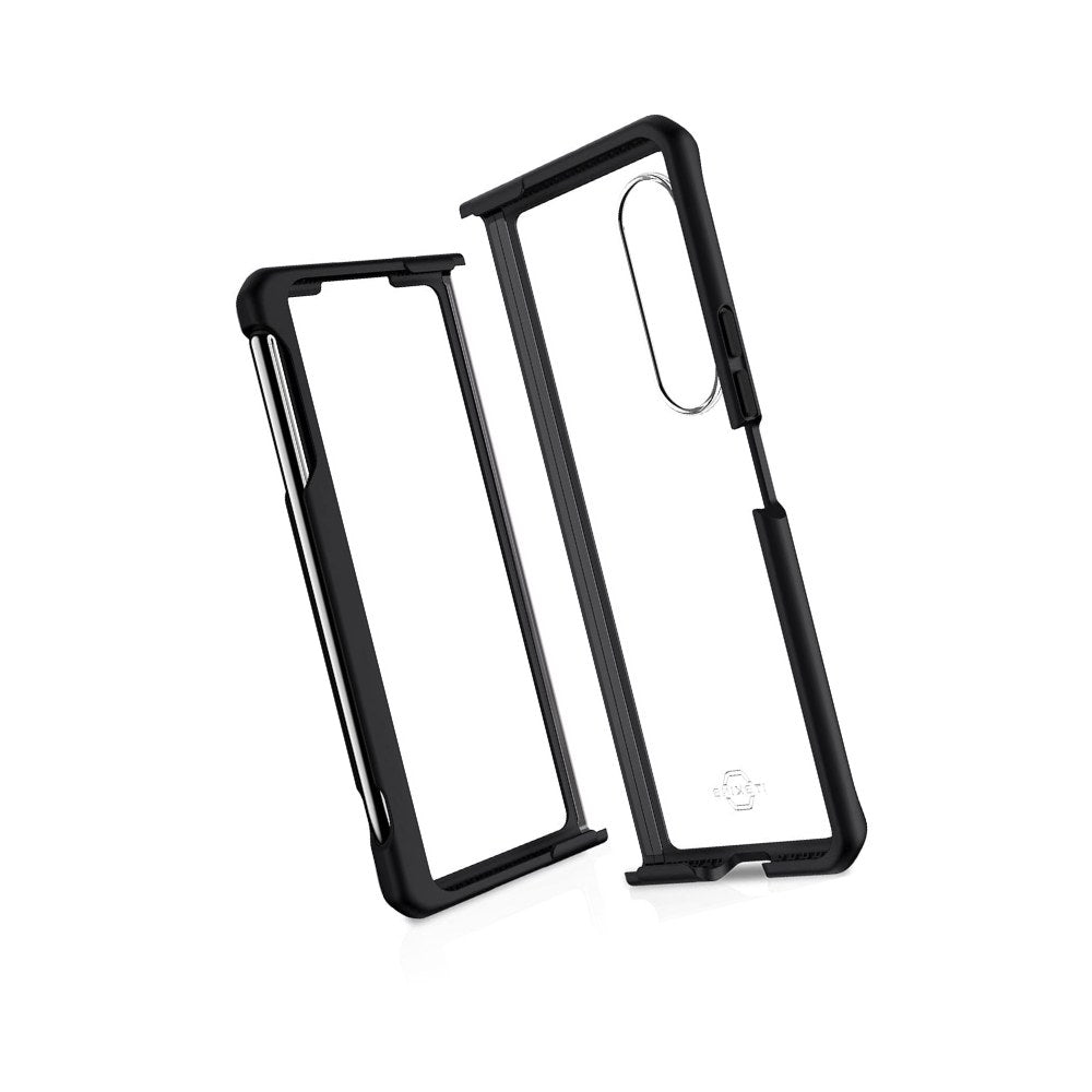 Itskins Hybrid Solid Case For Galaxy Z Fold3 5G Black Transparent