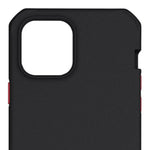 Itskins Supreme Solid 5g Hinge Protective Phone Case Compatible With Iphone 12 Pro Max, Slim Hybrid Case, Anti-Slip, Heavy Duty Shockproof Cover, Military Phone Case - Black And Red - 4894465599003