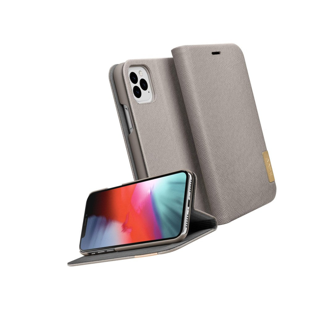 Laut | Prestige Folio For Iphone 11 Pro | 2x Card Pockets | Saffiano Vegan Leather • Black - 4895206910767