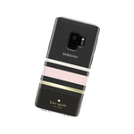 Kate Spade New York Protective Hardshell Case For Samsung Galaxy S9 - Multi Charlotte Stripe Black / Cream / Blush / Gold - 191058062840