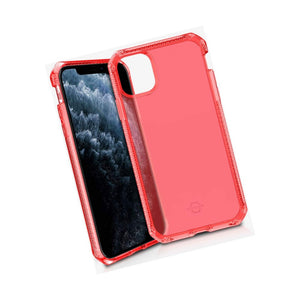 Itskins Spectrum Clear Protective Phone Case Compatible With Apple Iphone 11 Pro, Slim Hybrid Case, Anti-Yellowing, And Heavy Duty Shockproof Cover, Military Phone Case | Coral - 4894465455866