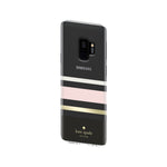 Kate Spade New York Protective Hardshell Case For Samsung Galaxy S9 - Multi Charlotte Stripe Black / Cream / Blush / Gold - 191058062840