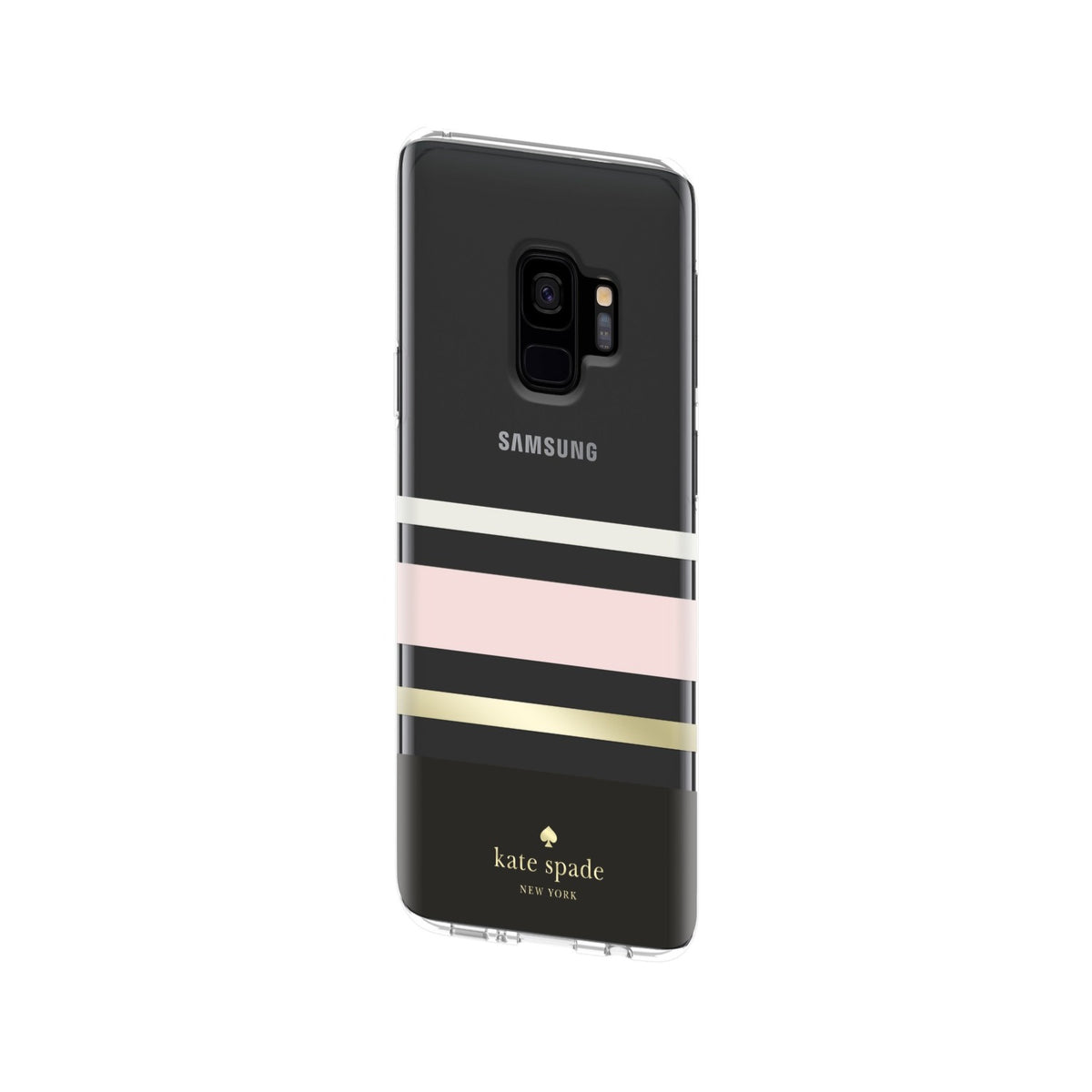 Kate Spade New York Protective Hardshell Case For Samsung Galaxy S9 - Multi Charlotte Stripe Black / Cream / Blush / Gold - 191058062840