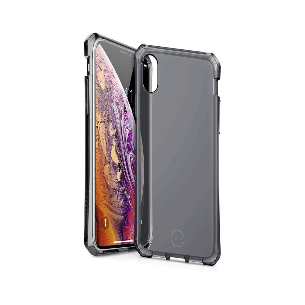 Itskins Spectrum Clear Protective Phone Case Compatible With Iphone Xs/X, Slim Hybrid Case, Anti-Yellowing, And Heavy Duty Shockproof Cover, Military Phone Case | Black - 4894465647933