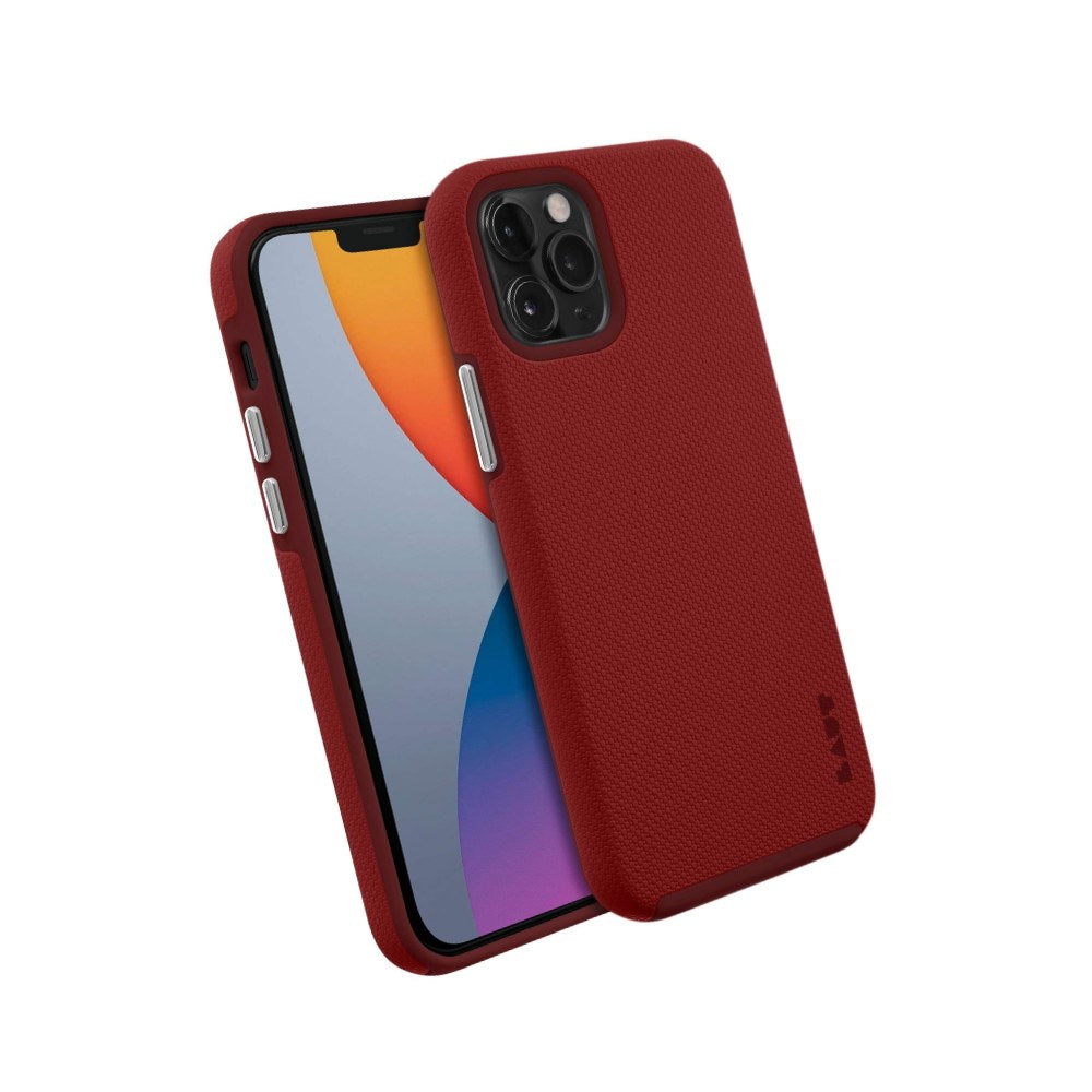 Laut - Shield Case Compatible With Iphone 12 / Iphone 12 Pro | Ultra Durable Double Layer | 13ft./4m Impact Protection| Easy-Grip Casing • Crimson - 4895206918350