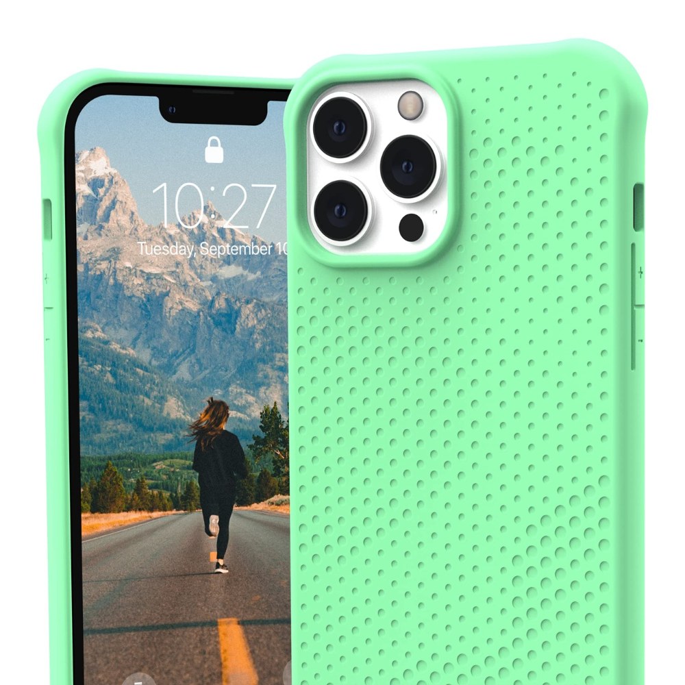 Urban Armor Gear [U By Uag Designed For Iphone 13 Pro Max Case Green Spearmint Dot Slim Fit Lightweight Stylish Pattern Impact Resistant Antimicrobial Protective Phone Cover, [6.7 Inch Screen] - 810070365516