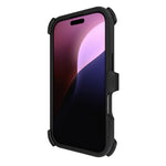 Pelican Voyager Iphone 16 Pro Case [Compatible With Magsafe] Rugged Phone Case W/ 18ft Military-Grade Drop Protection - Heavy Duty Phone Cover W/Belt Clip Holster For Iphone 16 Pro - Black - 840171742763