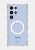 Itskins Hybrid R // Clear Magnetic Protective Phone Case For Galaxy S25 Ultra, Compatible With Magsafe, Anti-Yellowing Cell Phone Cover, Military Grade Protective Bumper - Transparent - 888842691231