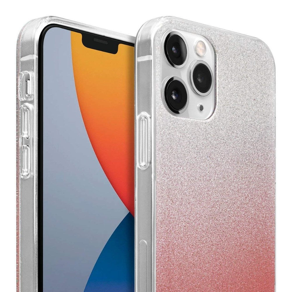Laut - Ombre Sparkle Case Compatible With Iphone 12 / Iphone 12 Pro | Glitter Gradient Effect | 4ft./1.2m Impact Protection | Crystal Clear Frame • Peach - 4895206918237
